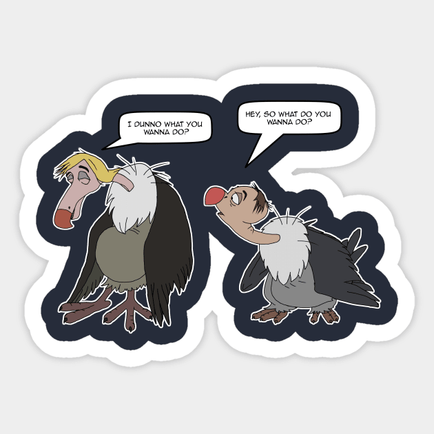 Vultures - I dunno what do you wanna do? Sticker by BridgetKBrule